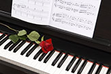 Piano with Rose